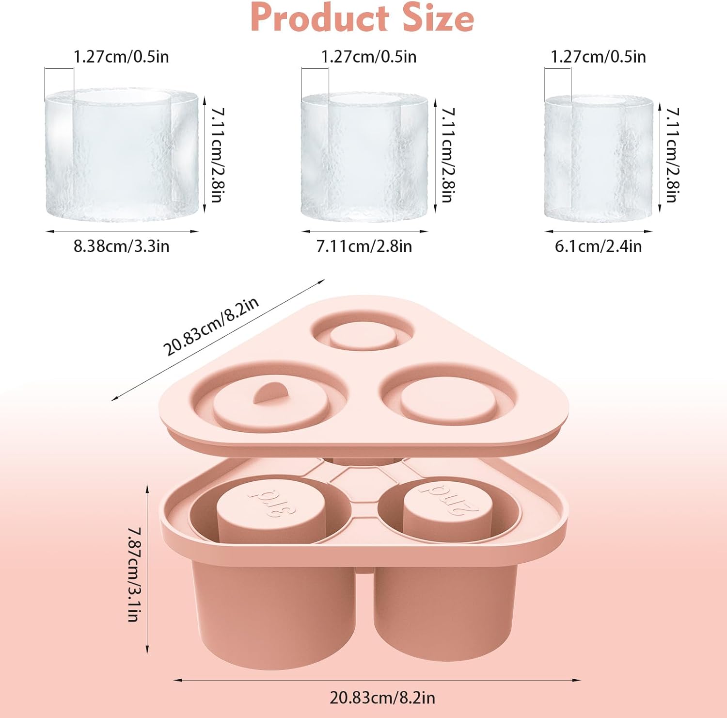 Anormal 3 piece 40-30oz Thermos Ice Mold